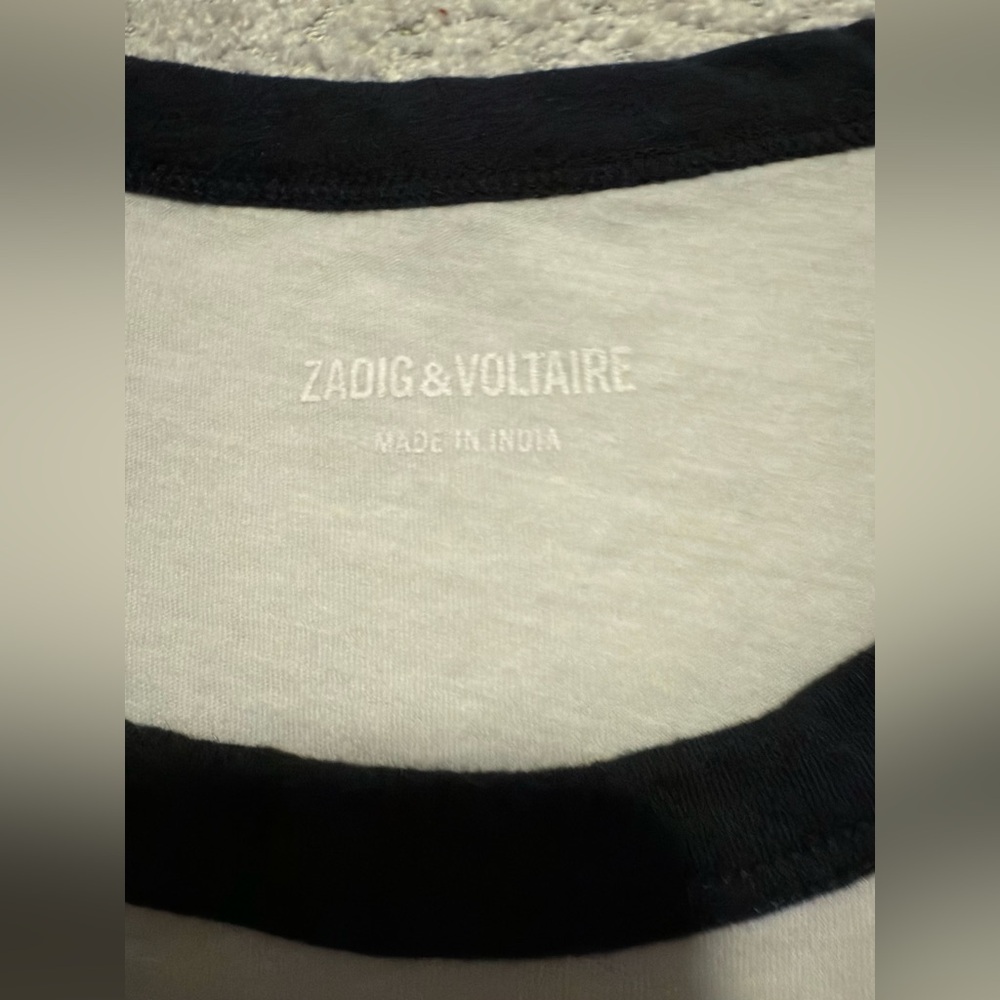 Zadig & Voltaire “Be My Rock & Roll Queen” Graphic Tee – Women’s Small - Picture 7 of 8